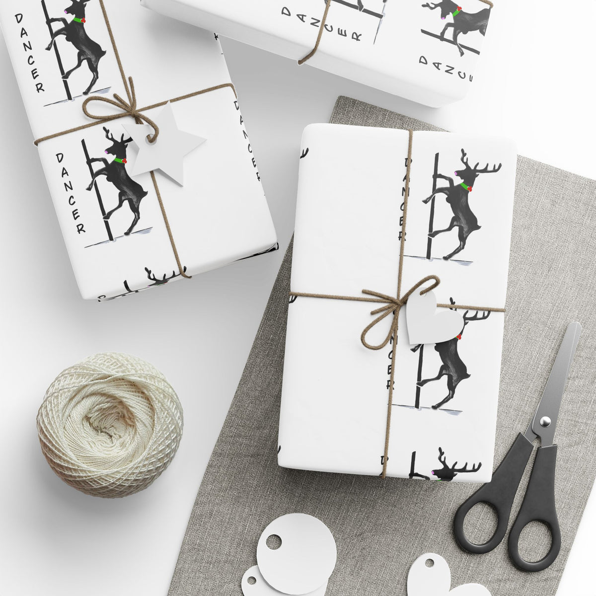 Black and White "Dancer" Wrapping Paper - Designed by GIGI