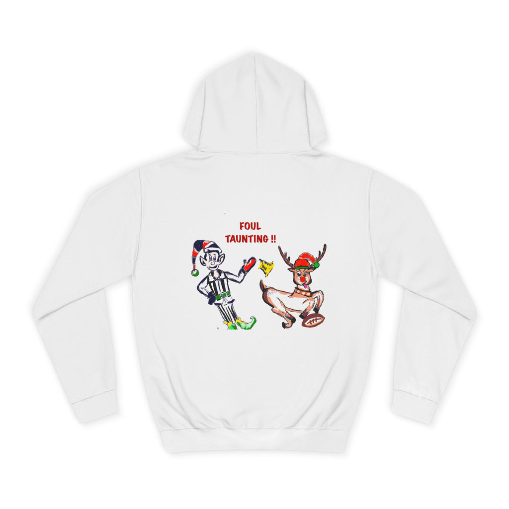 Holiday Hoodie — 'Foul! Taunting' Referee vs Reindeer Graphic Hoodie, exclusively designed by GIGI