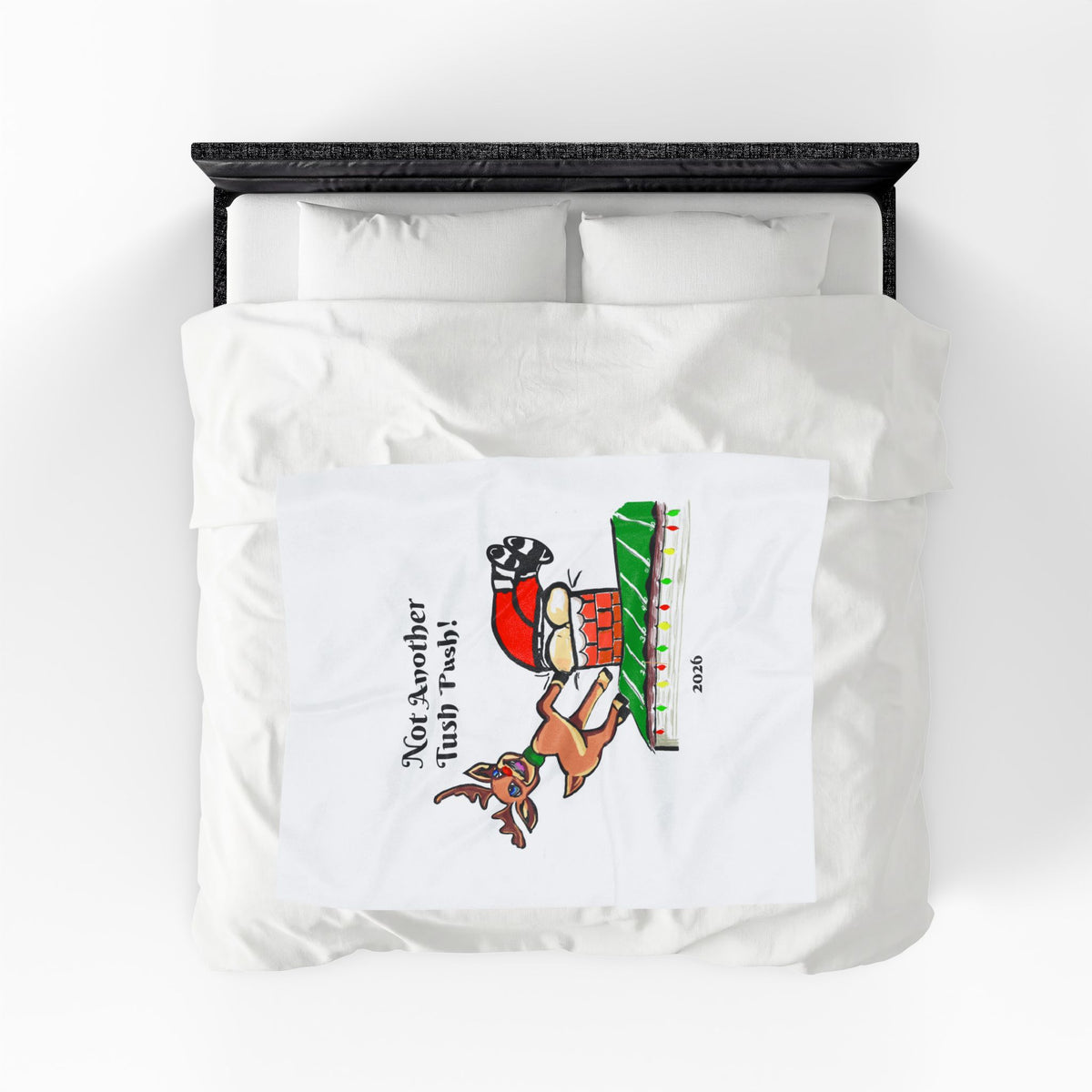Not Another Tush Push! Velveteen Holiday Throw Blanket (2026) by GIGI