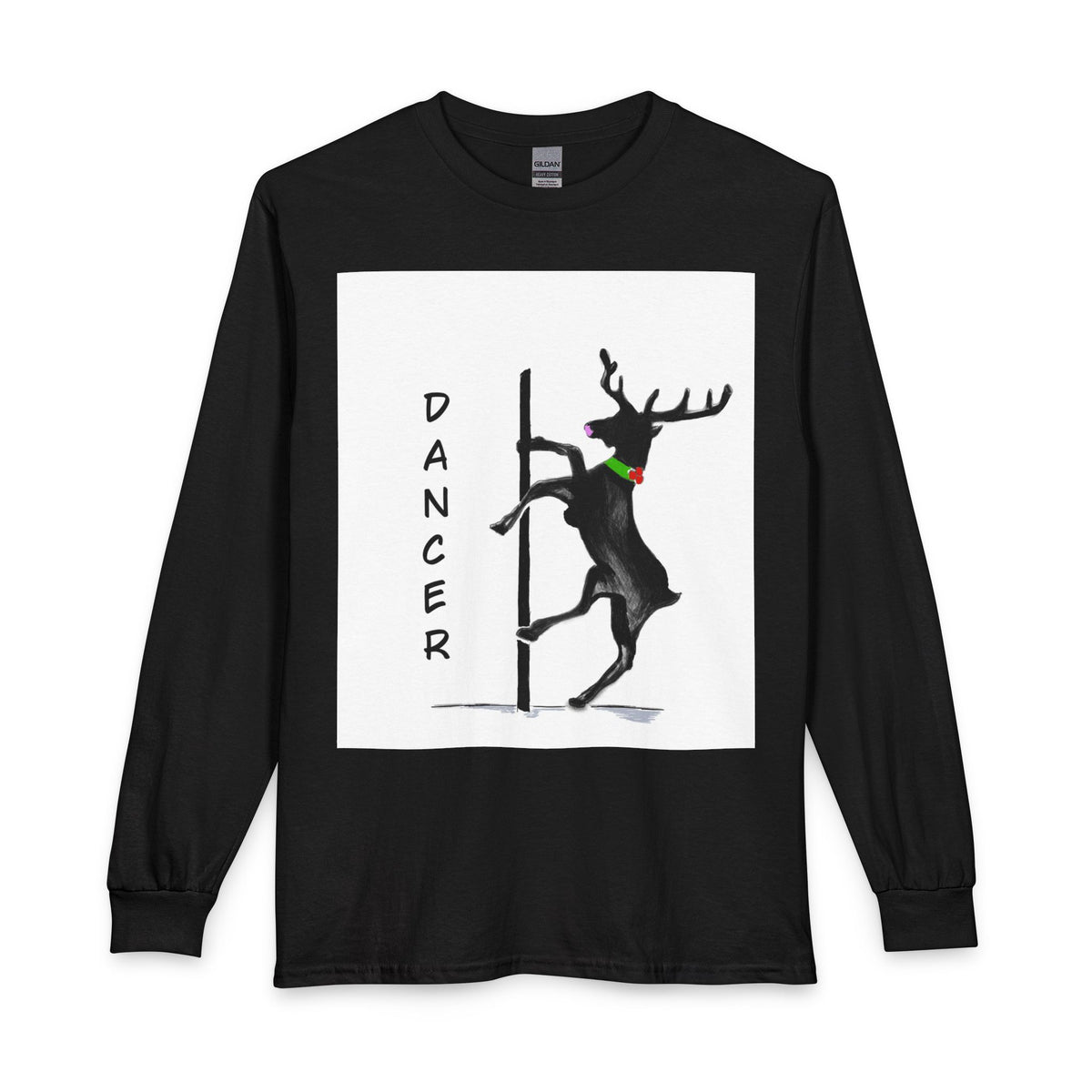 Exotic Pole "Dancer" the Reindeer Long Sleeve Tee - Designed by GIGI