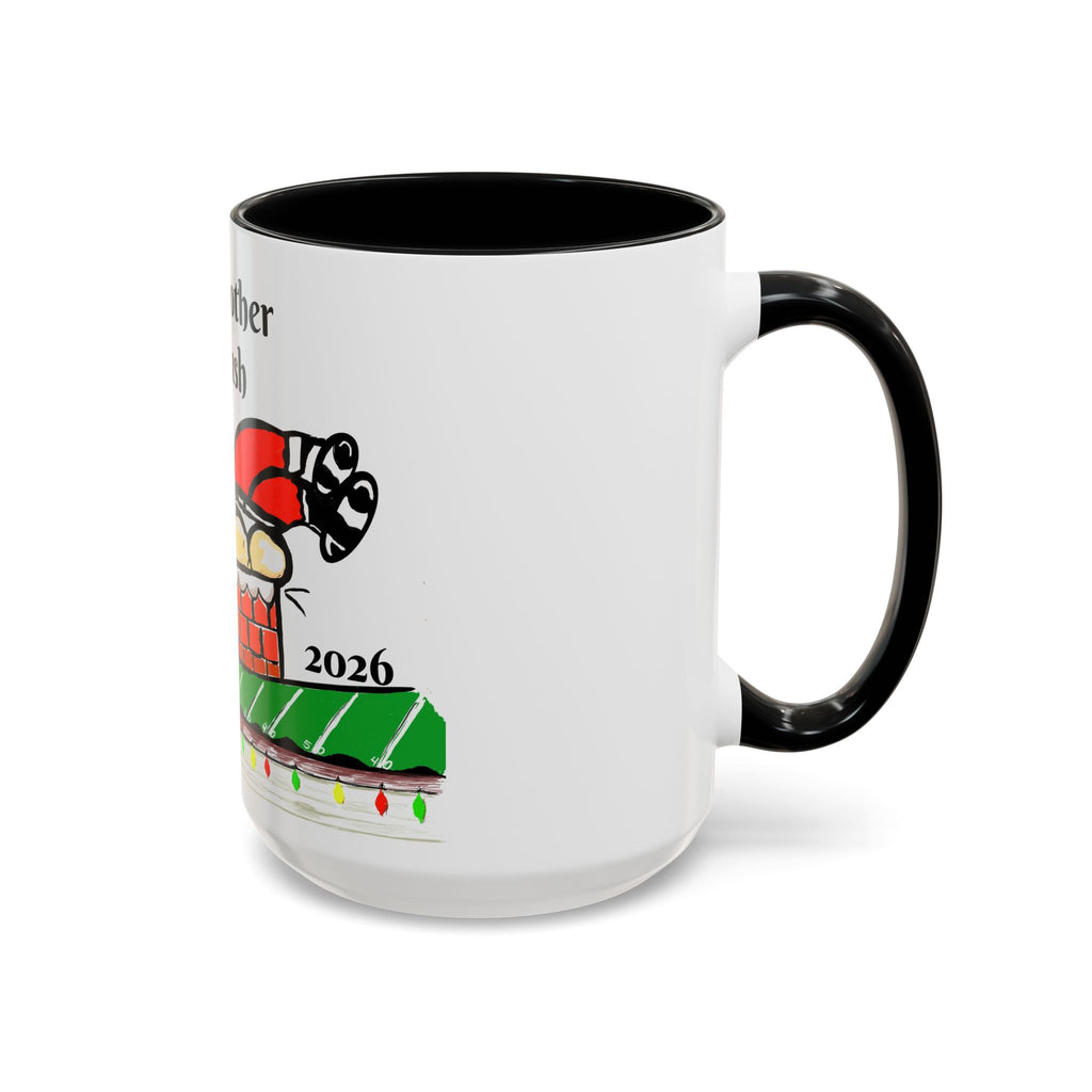 Holiday Coffee Mug — "Not Another Tush Push" Reindeer Chimney Christmas Mug (11/15 oz), designed by GIGI