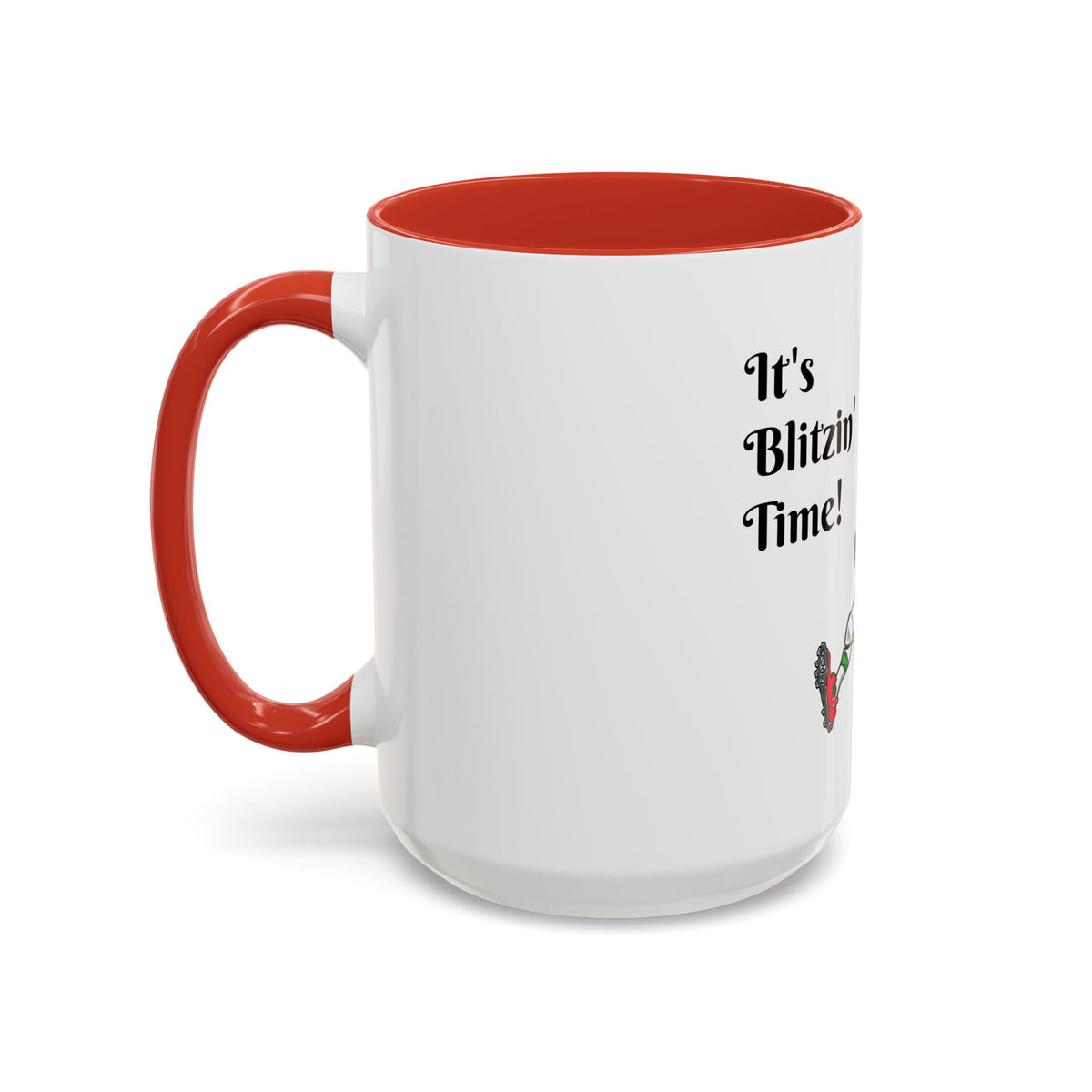 It's Blitzin' Time! Reindeer Football Accent Coffee Mug, designed by GIGI