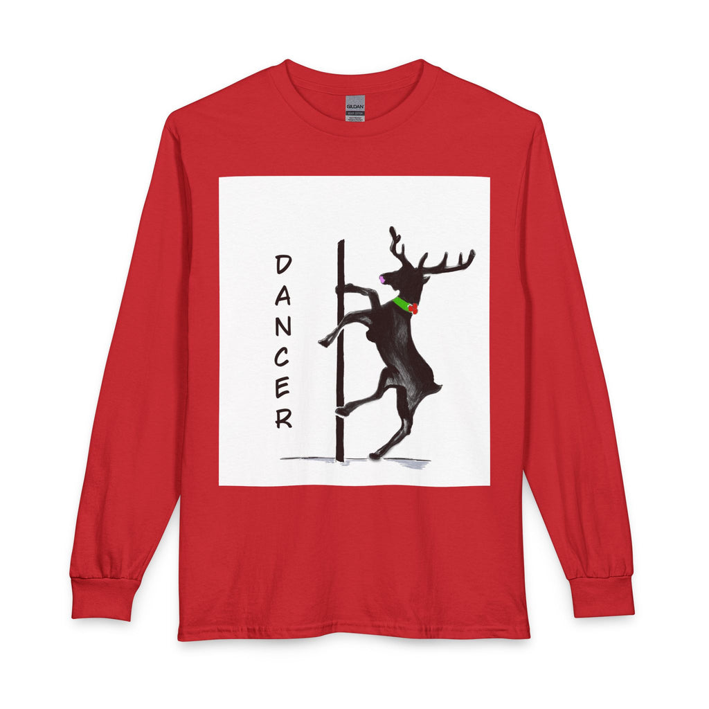 Exotic Pole "Dancer" the Reindeer Long Sleeve Tee - Designed by GIGI