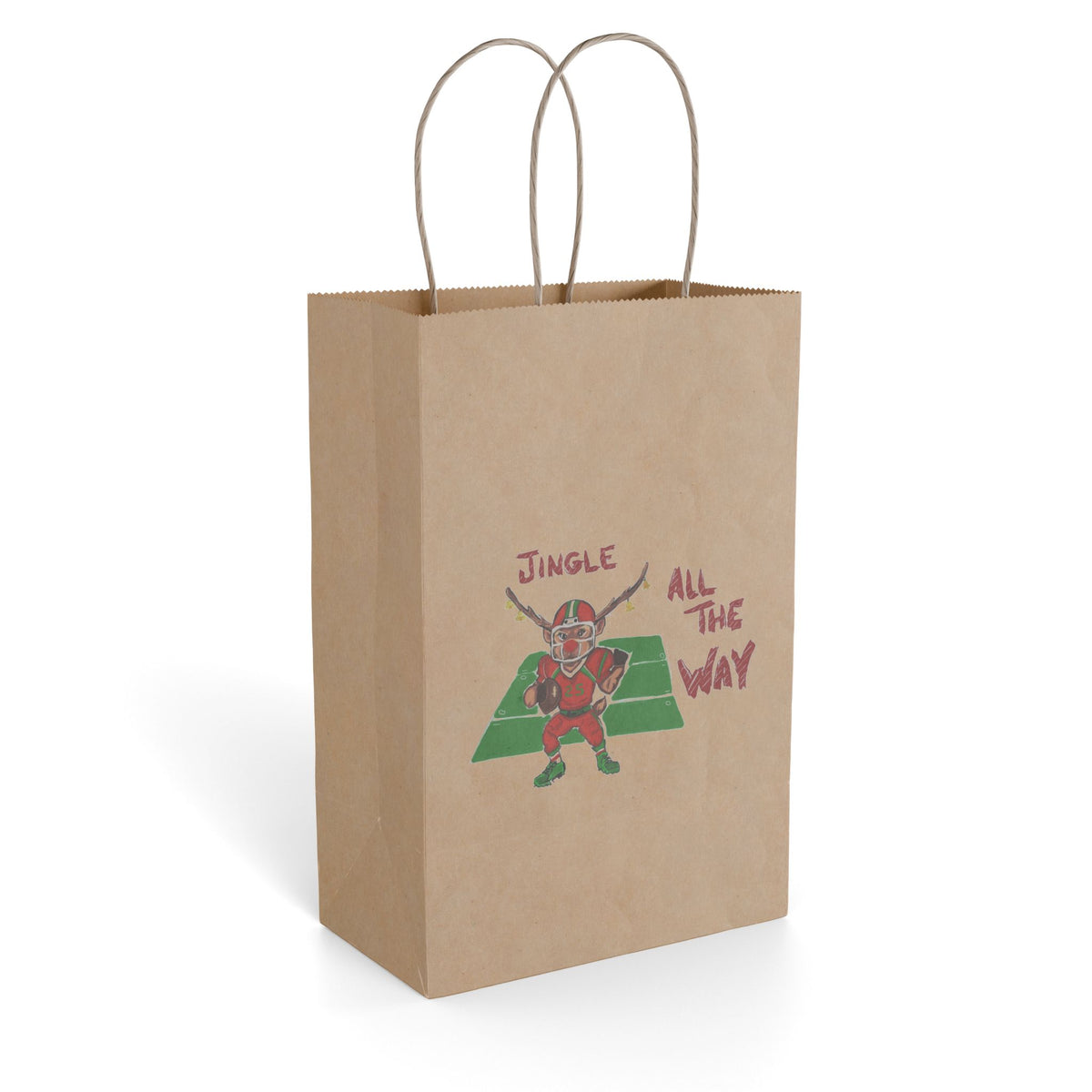 Jingle All the Way Football Gift Bag — Holiday Sports Gift Bag Exclusively by GIGI
