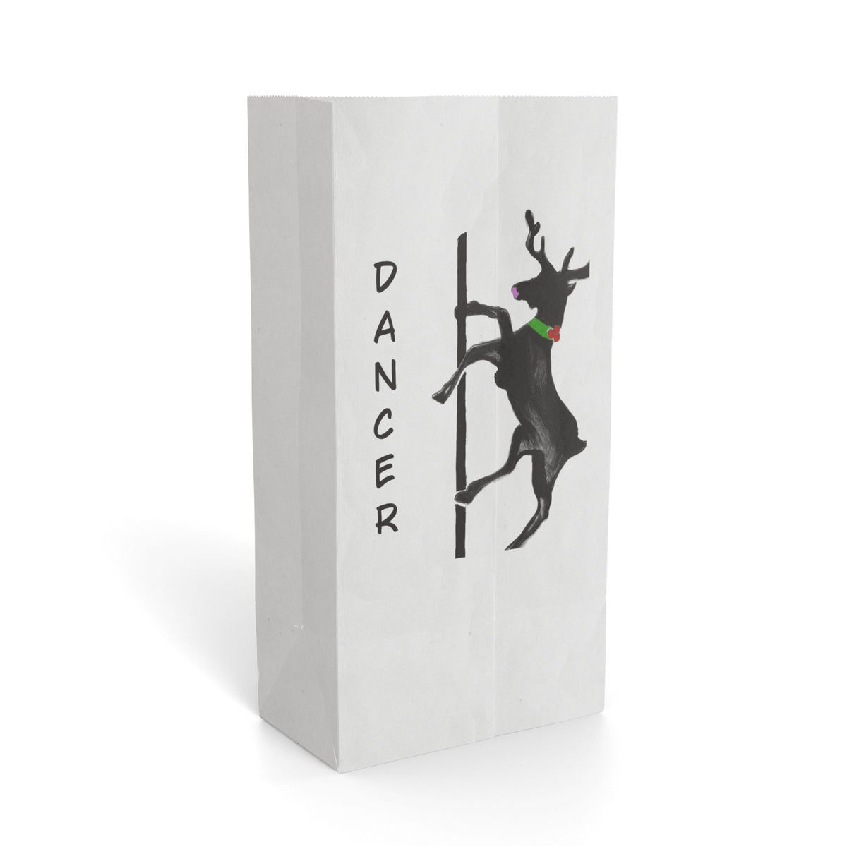 Pole "Dancer" Reindeer Christmas Paper Gift Bag - Designed by GIGI