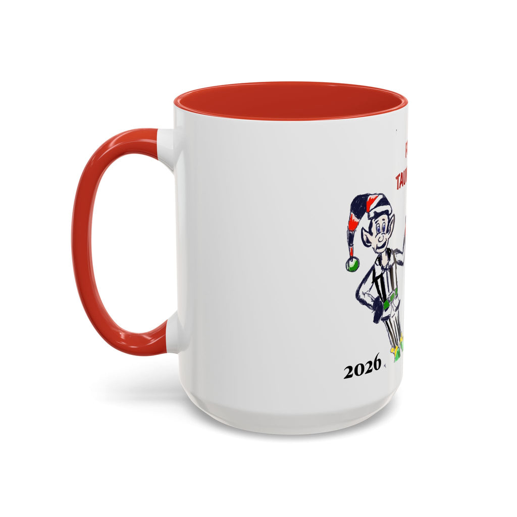 Foul Taunting!! Christmas Elf vs Reindeer Coffee Mug, designed by GIGI, (11/15 oz)