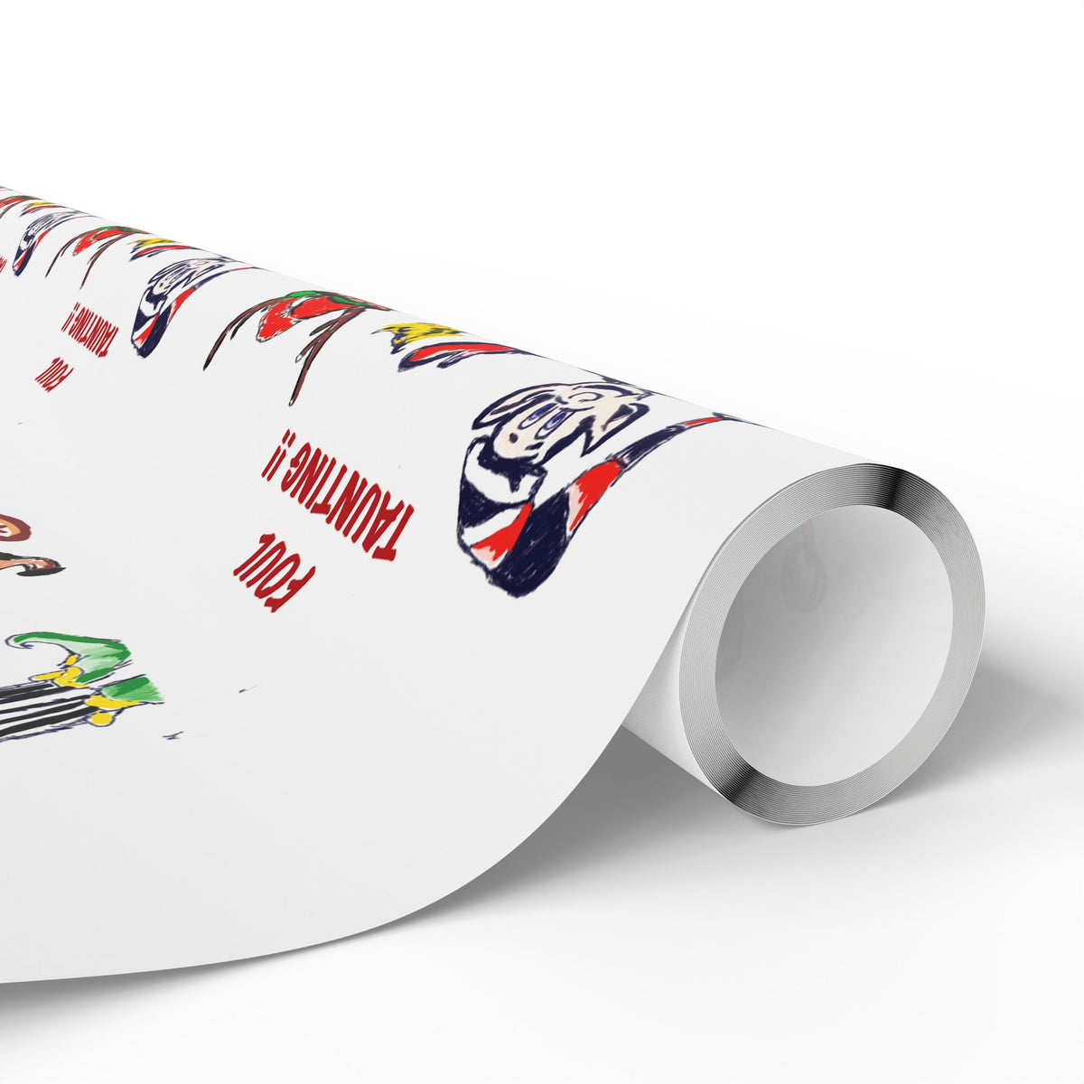 Wrapping Paper Roll — Funny Football Reindeer Games Pattern (Includes “Foul Taunting!!?” Text) by GIGI