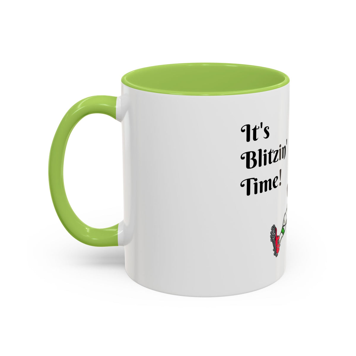 It's Blitzin' Time! Reindeer Football Accent Coffee Mug, designed by GIGI