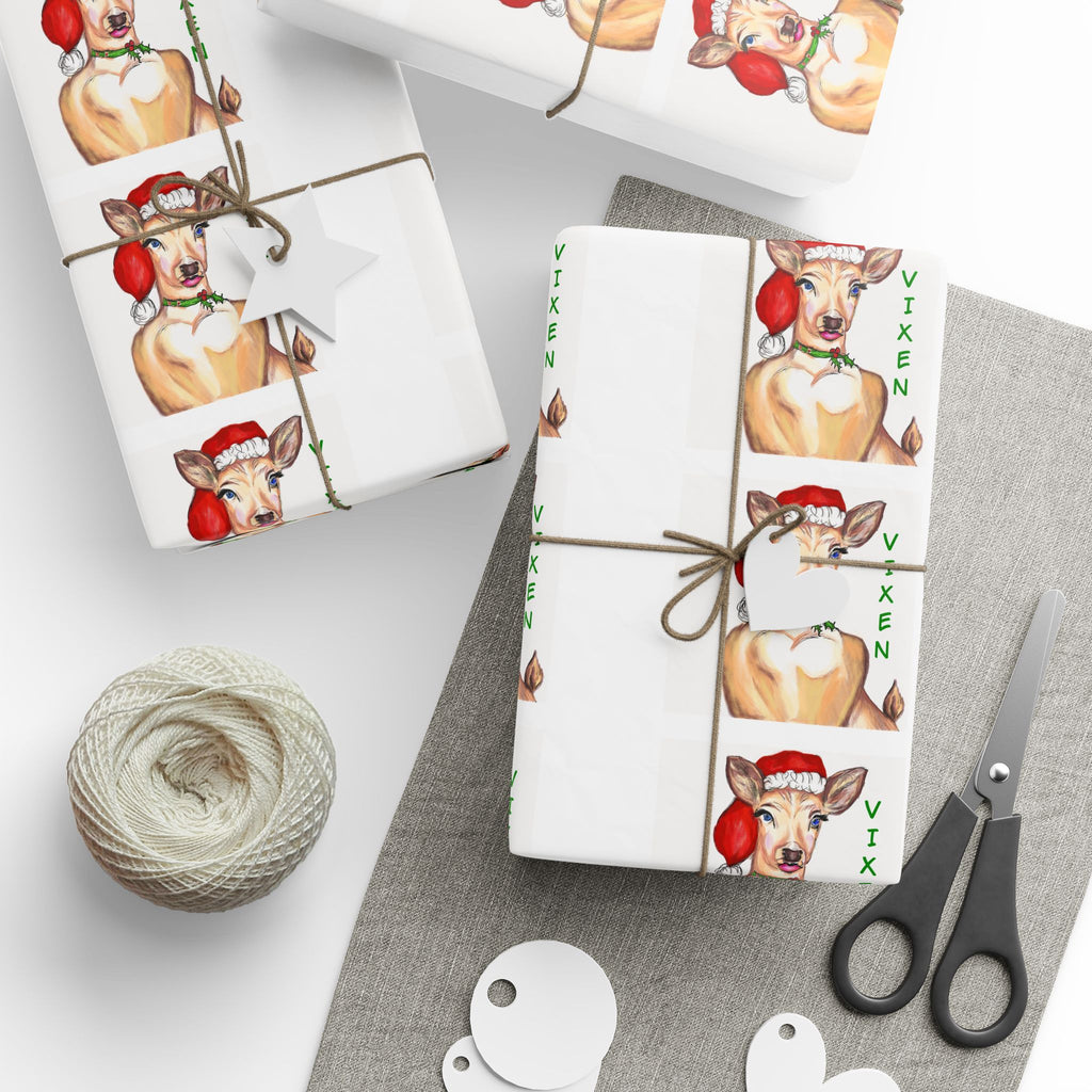 Christmas "Vixen" Wrapping Paper Designed by GIGI — Cute Vixen Holiday Gift Wrap