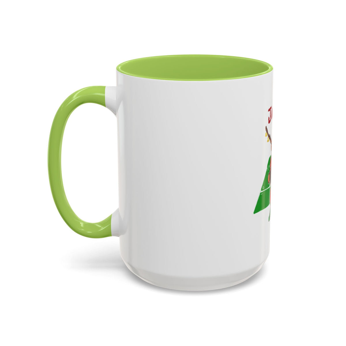 Christmas Football Mug - "Jingle All The Way" Holiday Coffee Cup, designed by GIGI