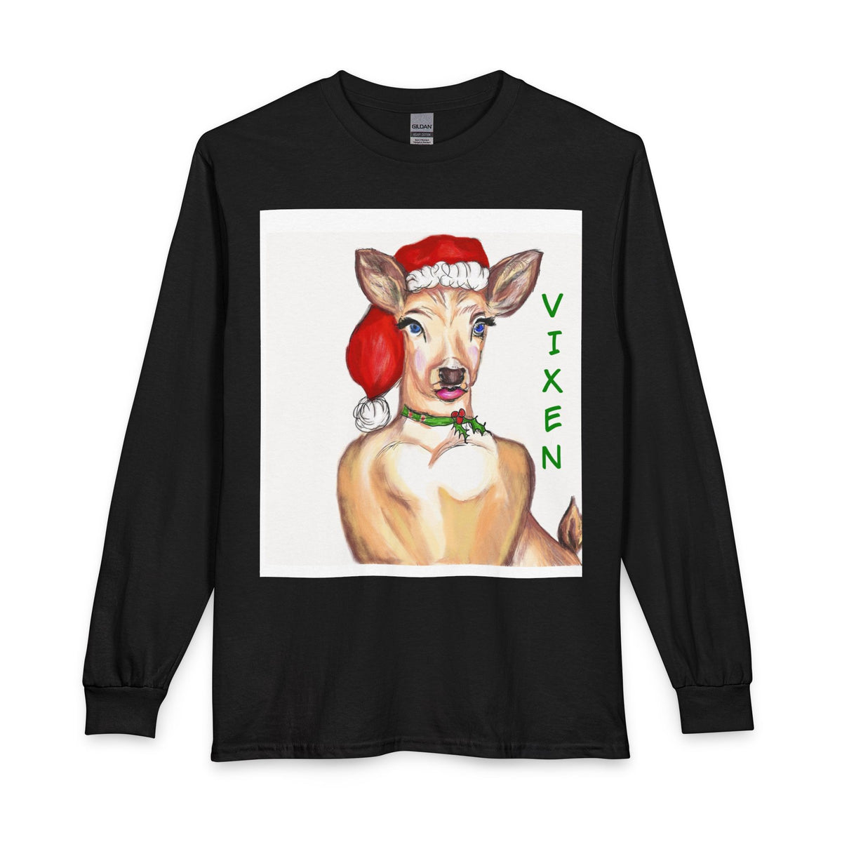 "Vixen" Santa Christmas Long Sleeve T-Shirt - Exclusively Designed by GIGI
