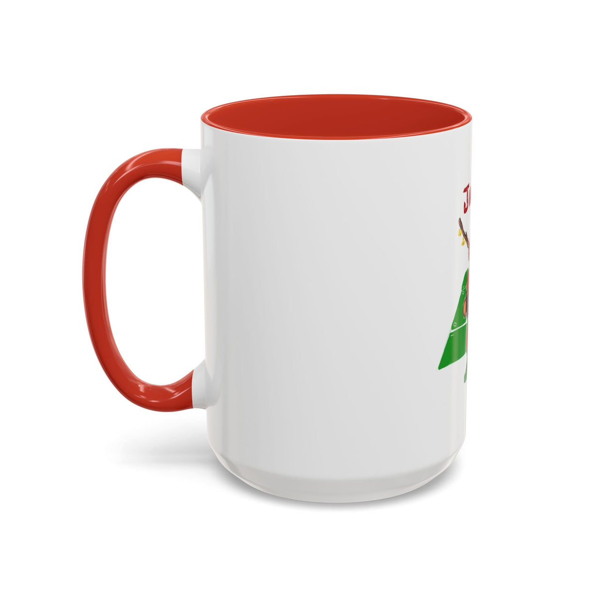 Christmas Football Mug - "Jingle All The Way" Holiday Coffee Cup, designed by GIGI