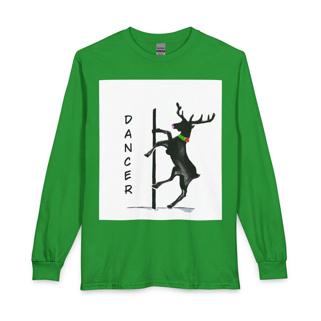 Exotic Pole "Dancer" the Reindeer Long Sleeve Tee - Designed by GIGI