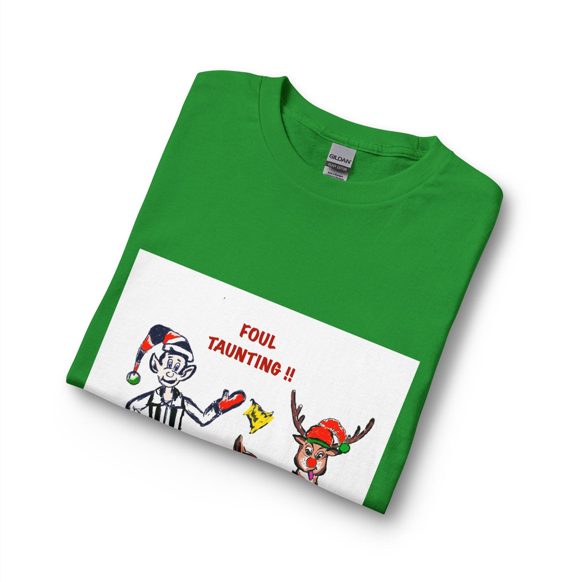 Foul Taunting! Funny Holiday Elf vs Referee Long Sleeve Tee, exclusively designed by GIGI