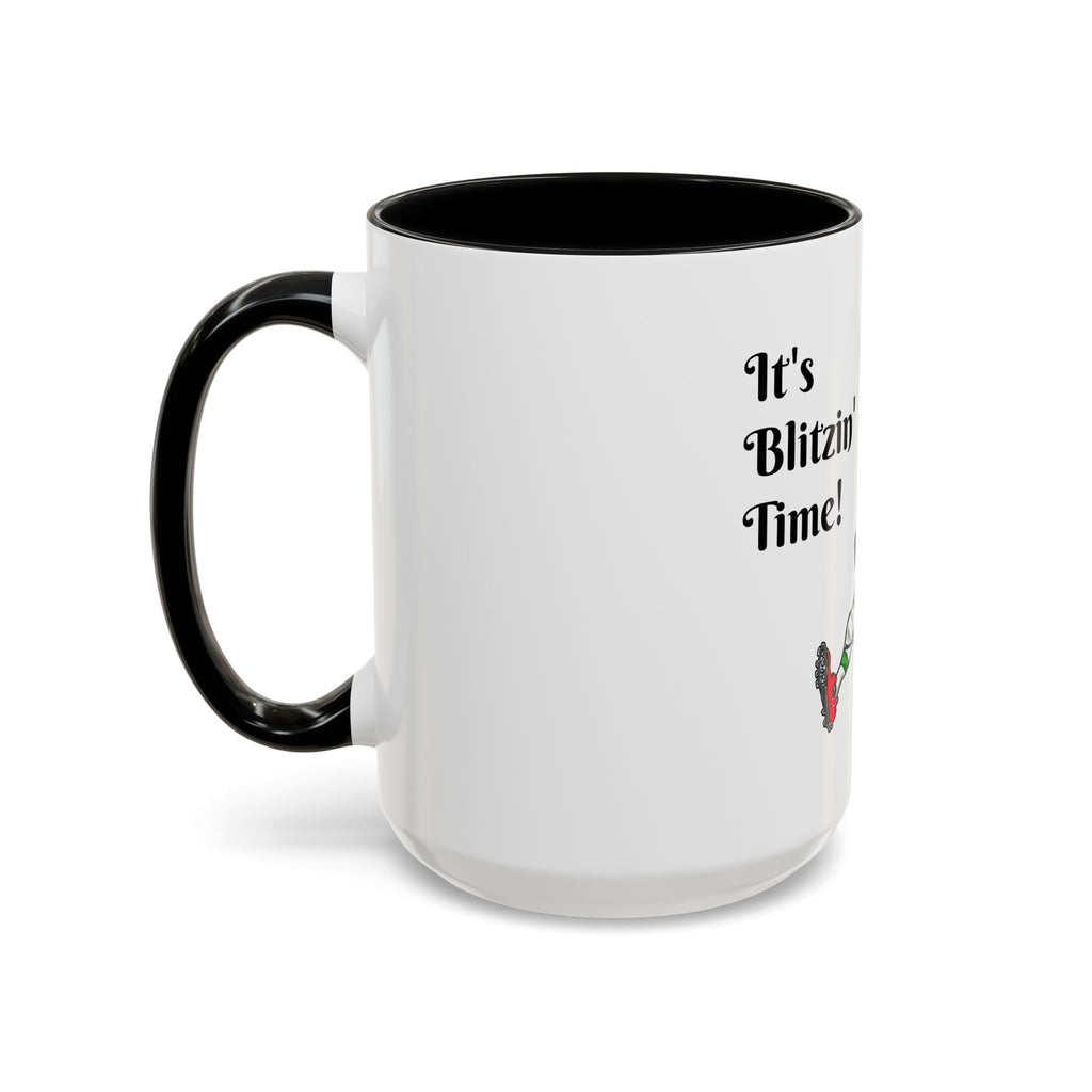 It's Blitzin' Time! Reindeer Football Accent Coffee Mug, designed by GIGI