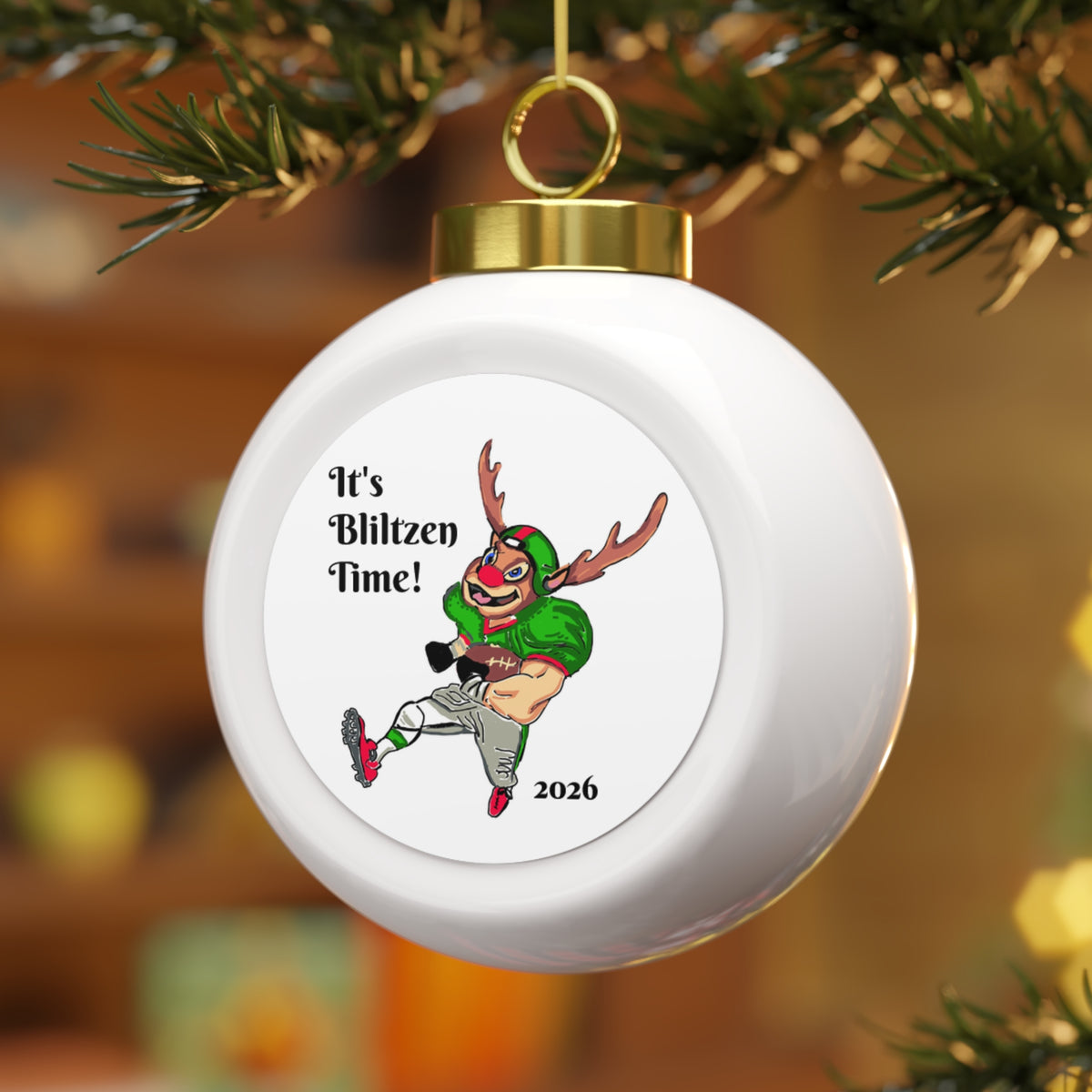It’s Blitzen Time! A Christmas Ball Ornament 2026, Designed by GIGI