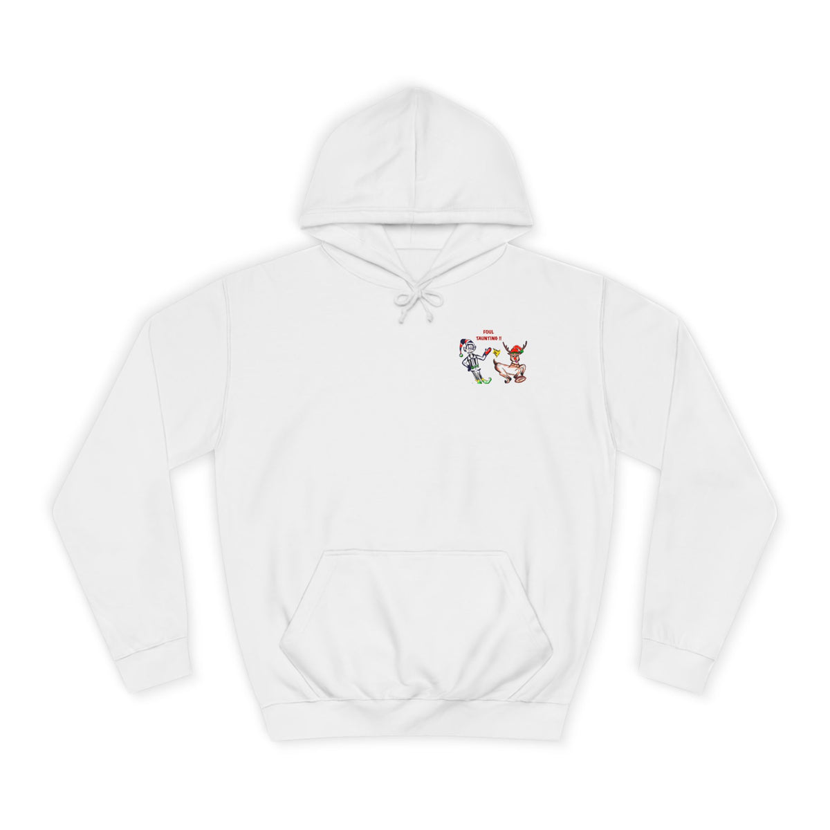Holiday Hoodie — 'Foul! Taunting' Referee vs Reindeer Graphic Hoodie, exclusively designed by GIGI