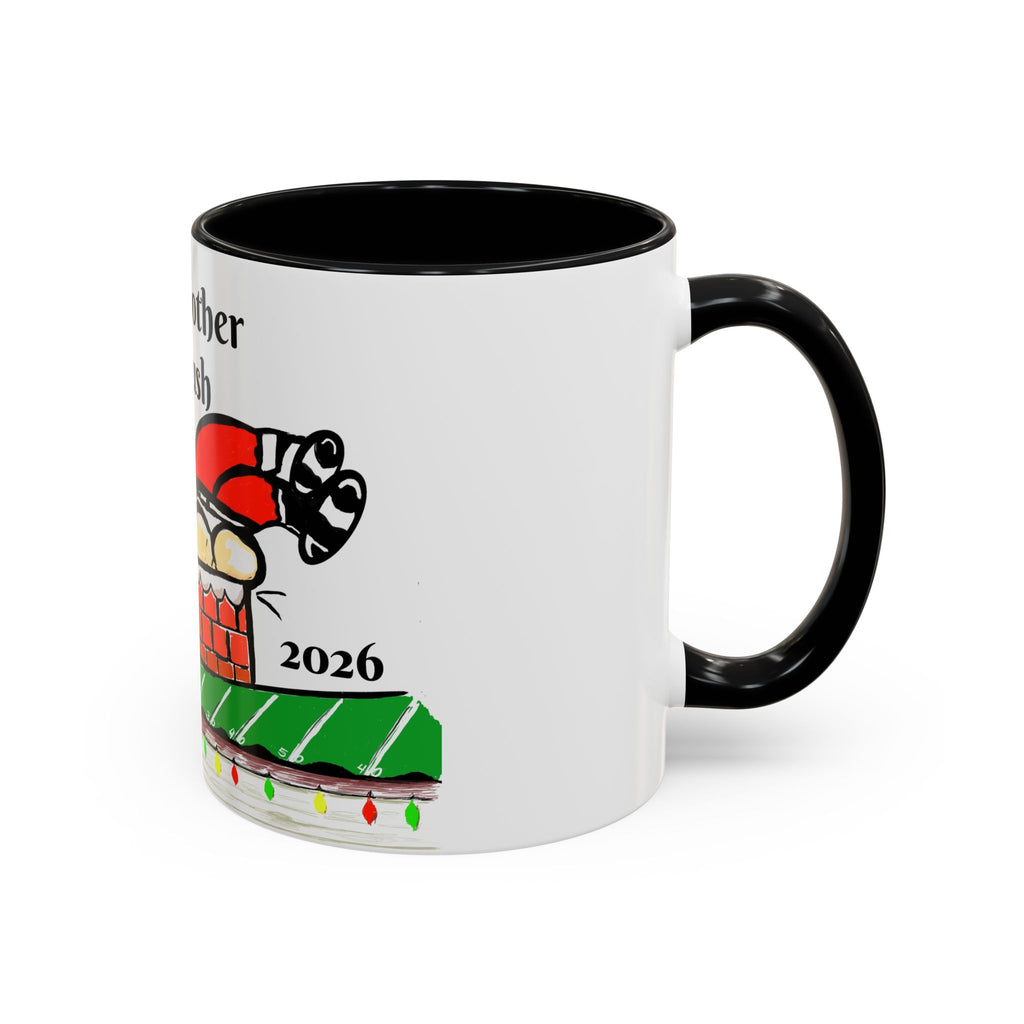 Holiday Coffee Mug — "Not Another Tush Push" Reindeer Chimney Christmas Mug (11/15 oz), designed by GIGI