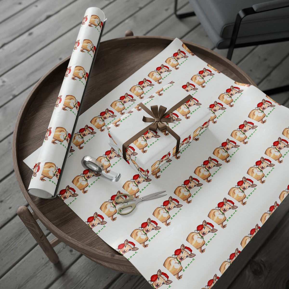 Christmas "Vixen" Wrapping Paper Designed by GIGI — Cute Vixen Holiday Gift Wrap