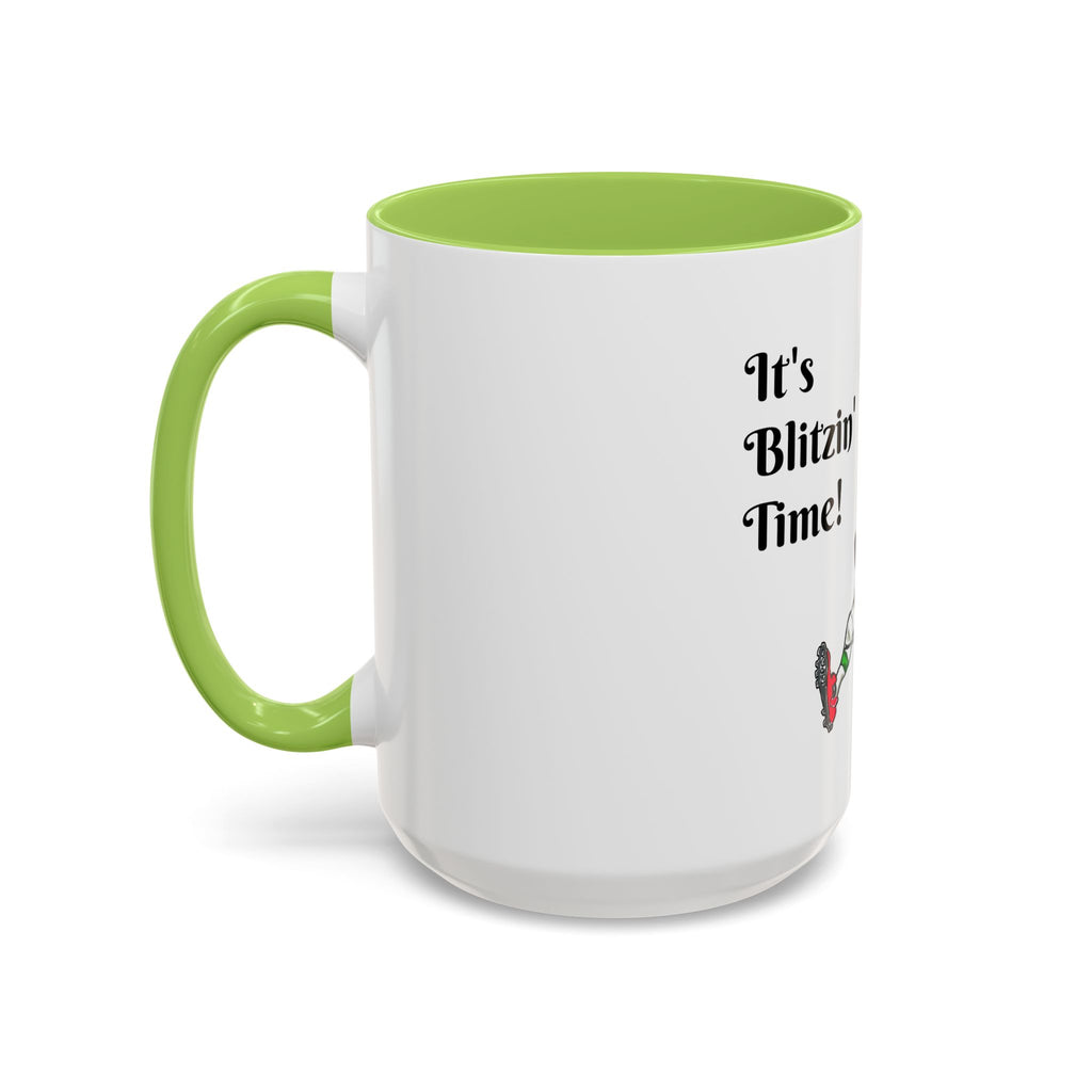 It's Blitzin' Time! Reindeer Football Accent Coffee Mug, designed by GIGI