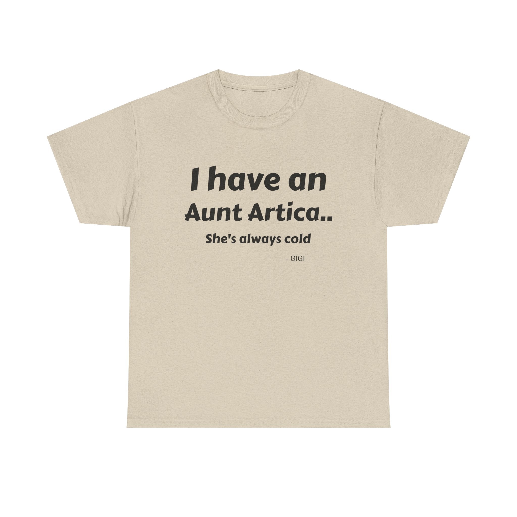 T-Shirt — "I have an Aunt Artica... She's always cold" Funny Family Humor Tee