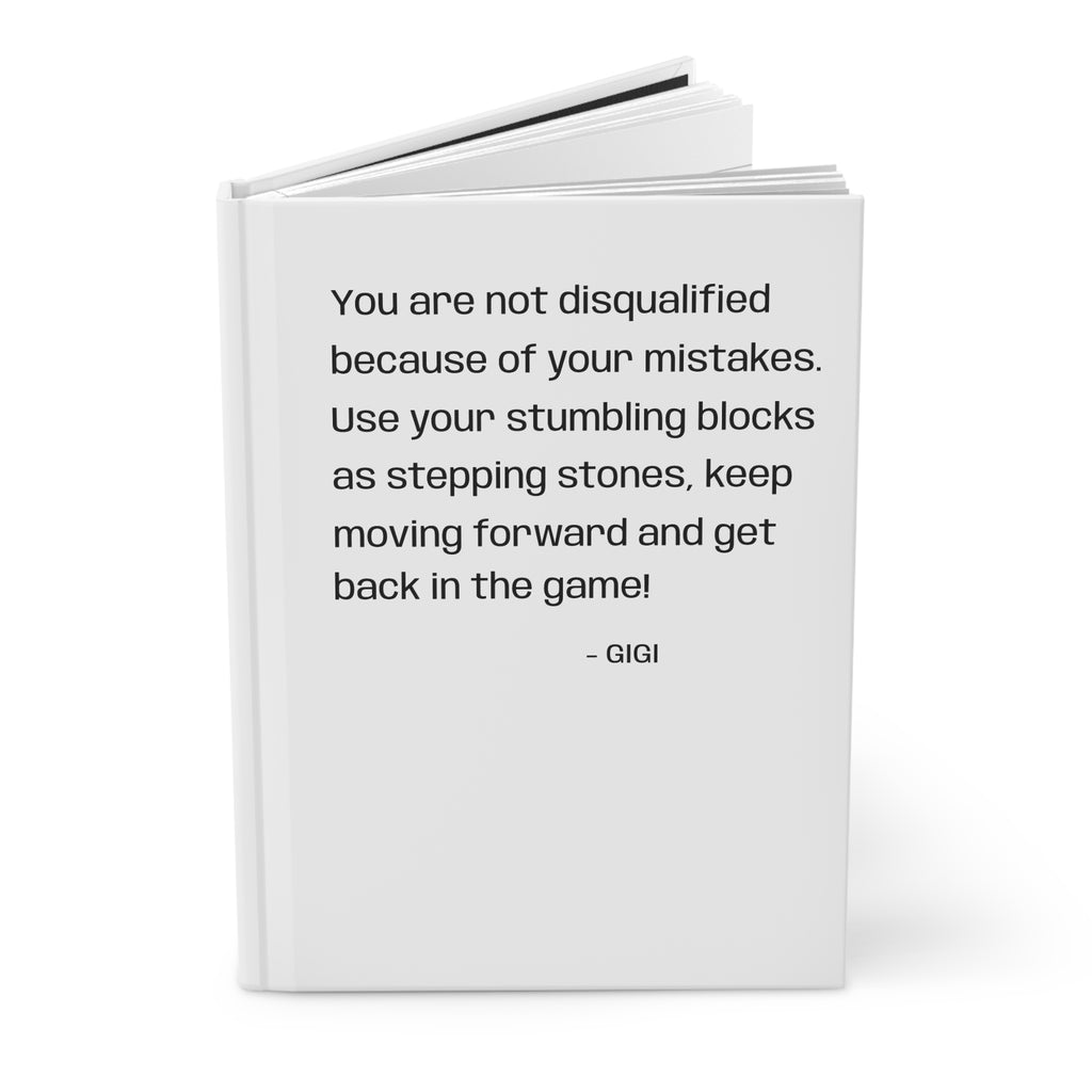 Inspirational Hardcover Journal — "You are not disqualified" Motivational Quote Notebook