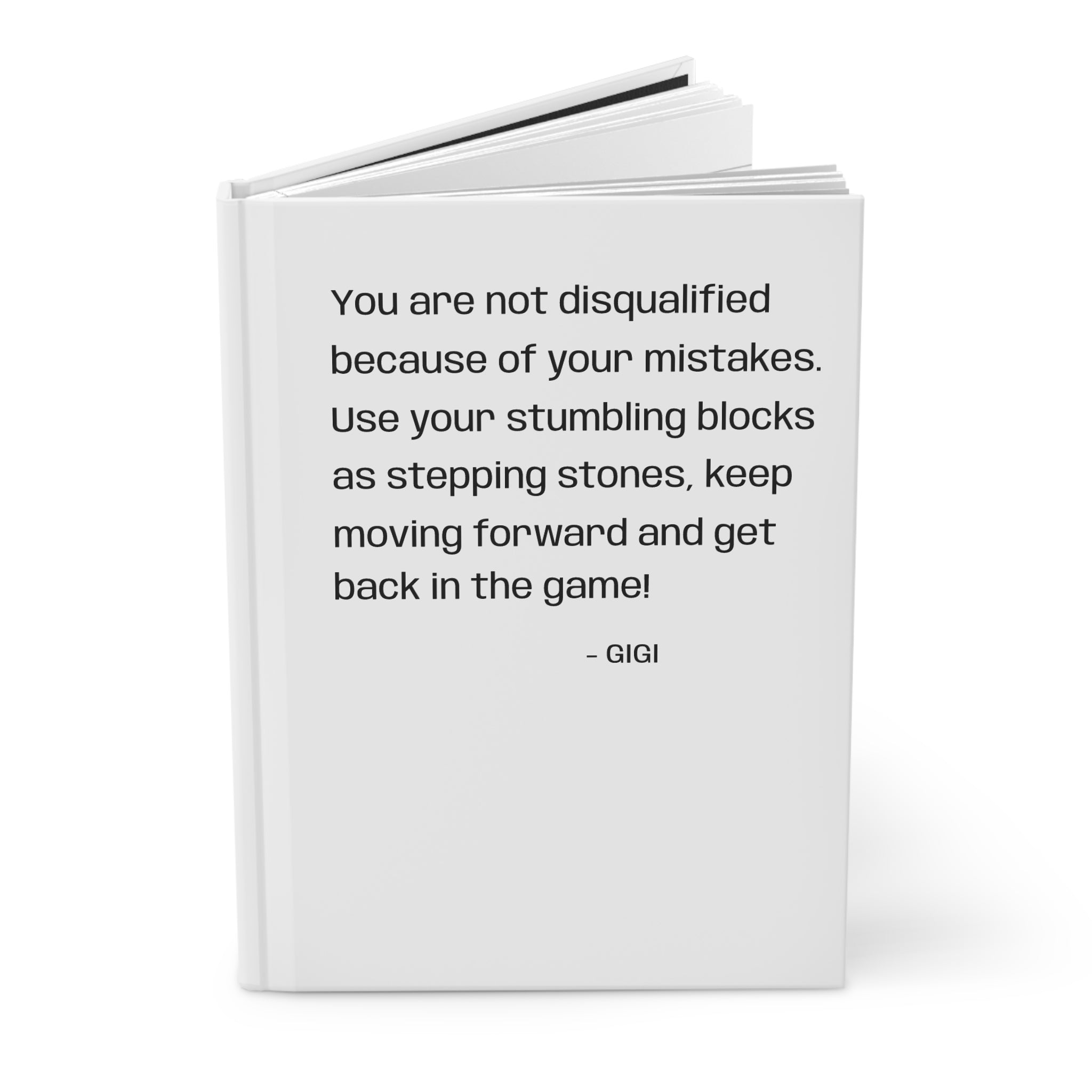 Inspirational Hardcover Journal — "You are not disqualified" Motivational Quote Notebook