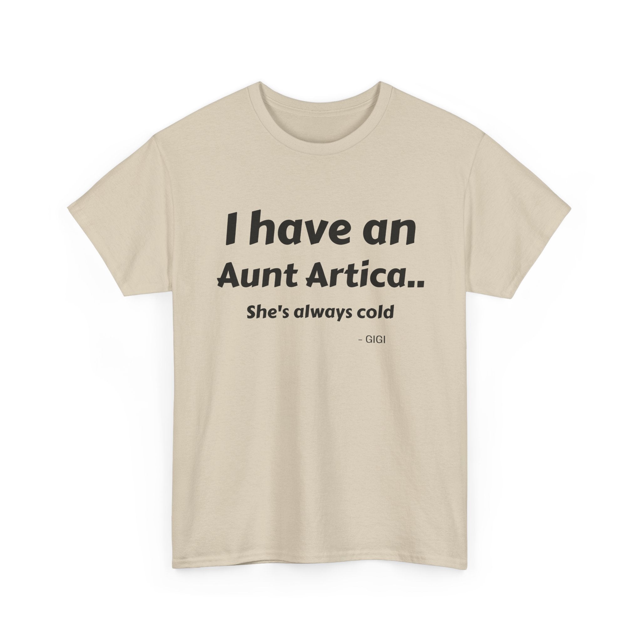 T-Shirt — "I have an Aunt Artica... She's always cold" Funny Family Humor Tee