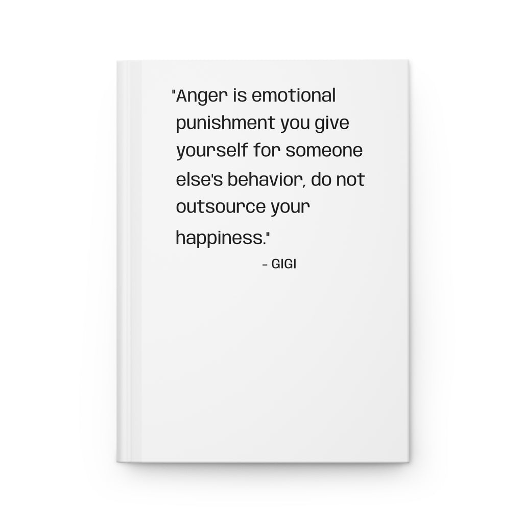 Journal — "Anger is emotional punishment you give yourself…" Hardcover Matte