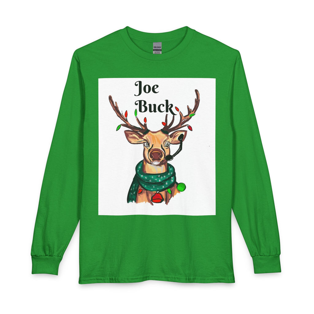 Joe Buck Reindeer Long Sleeve Tee — Funny Christmas Holiday Shirt, designed by GIGI