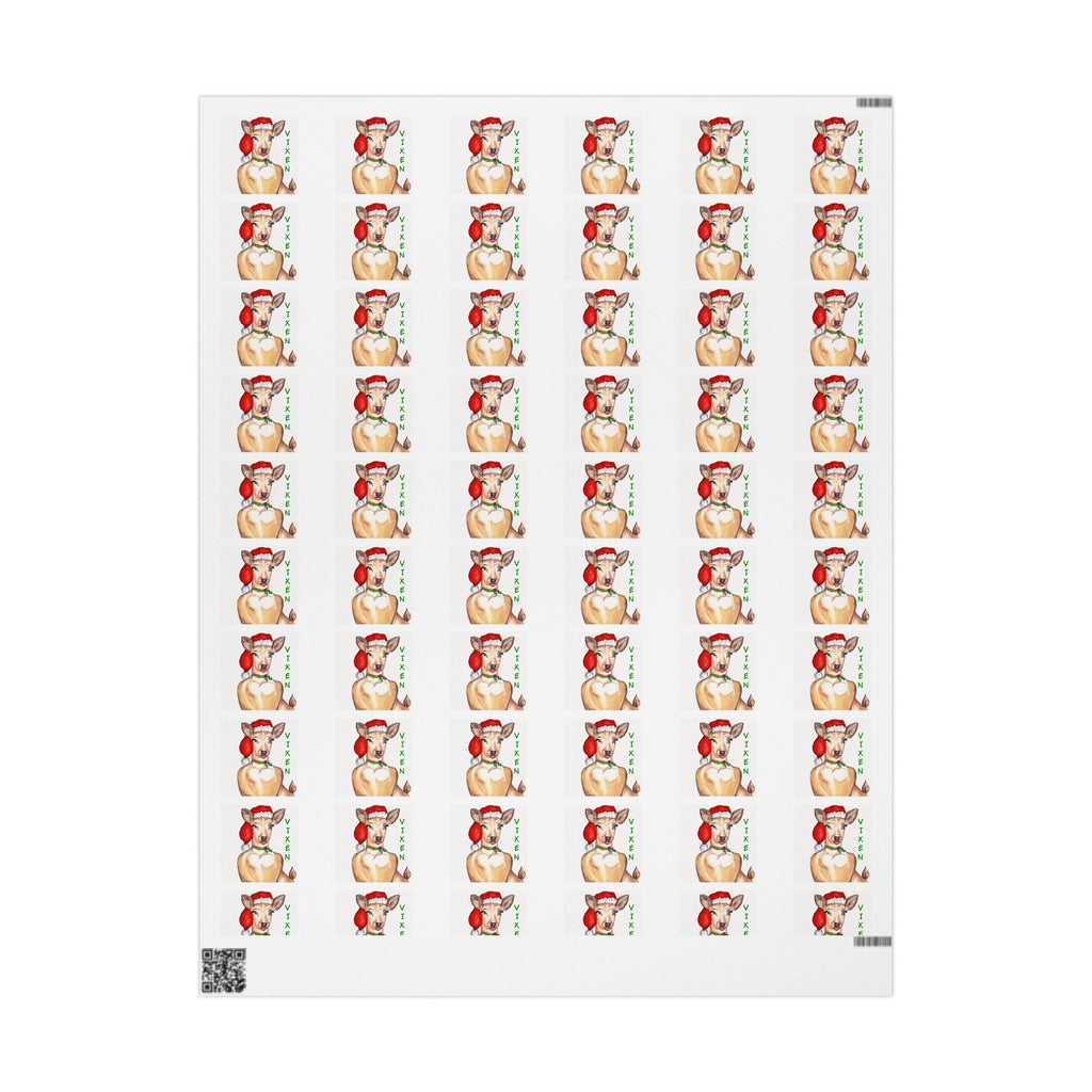 Christmas "Vixen" Wrapping Paper Designed by GIGI — Cute Vixen Holiday Gift Wrap