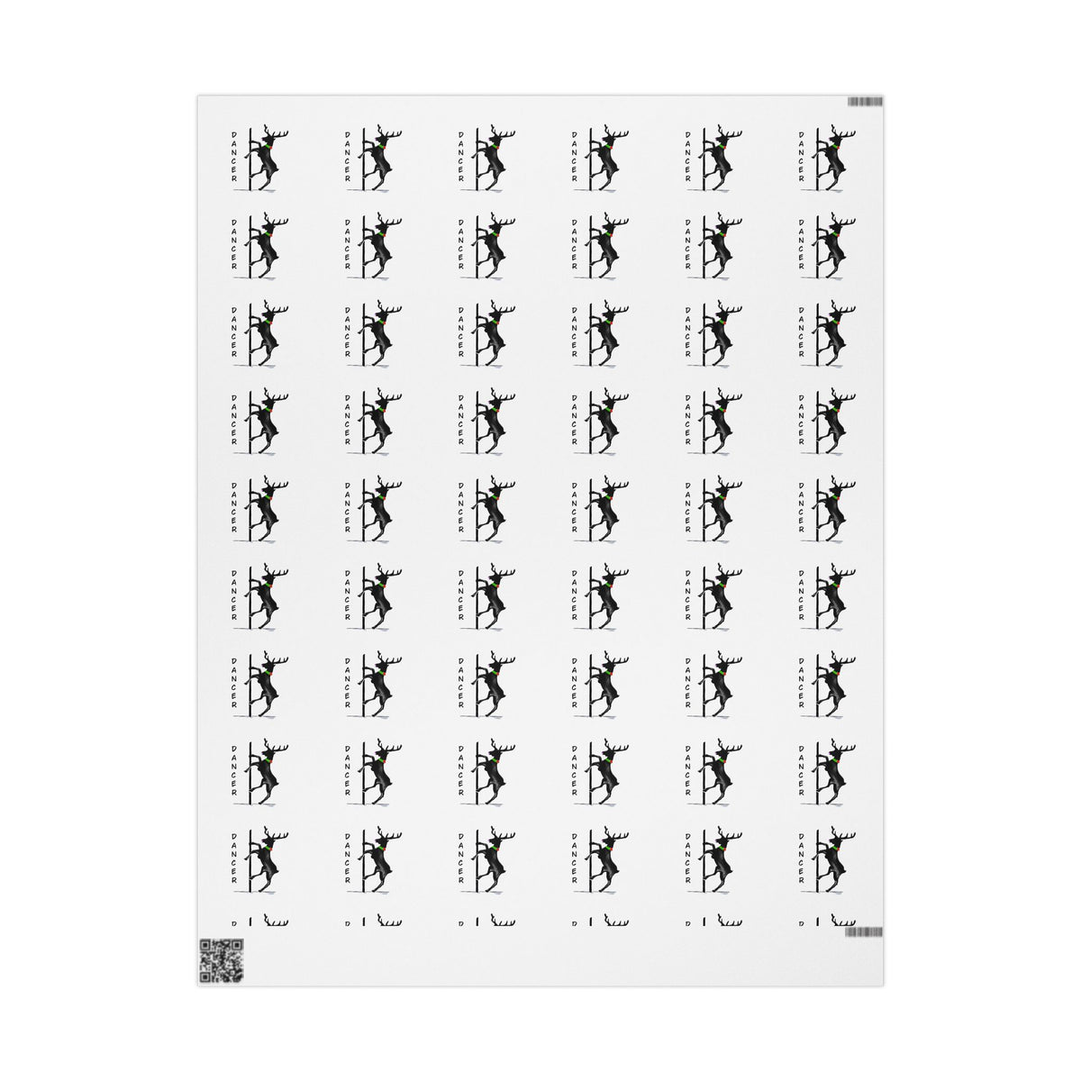 Black and White "Dancer" Wrapping Paper - Designed by GIGI