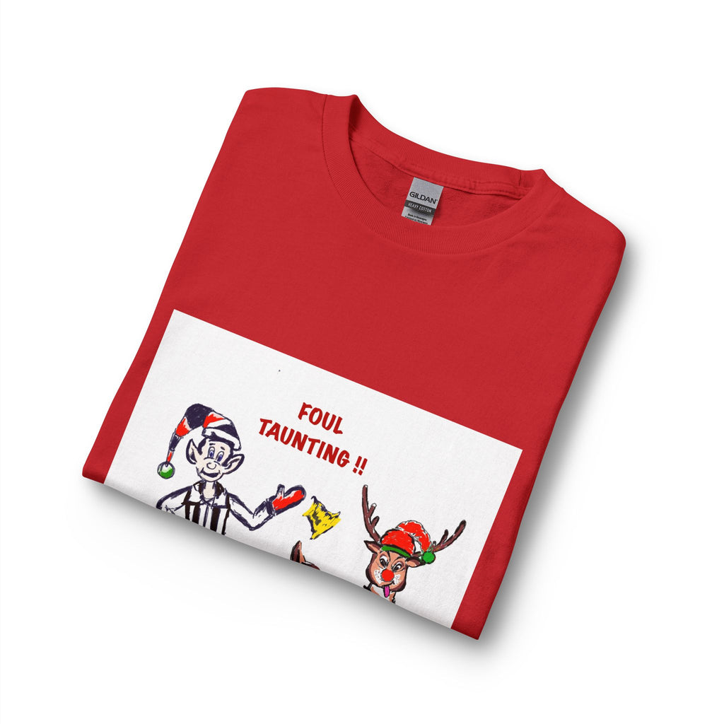 Foul Taunting! Funny Holiday Elf vs Referee Long Sleeve Tee, exclusively designed by GIGI