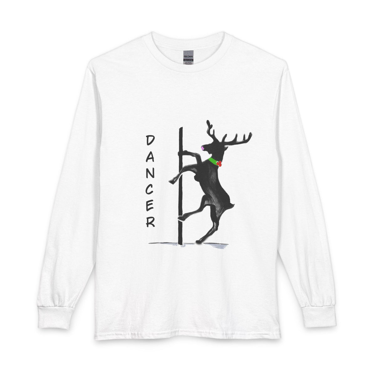 Exotic Pole "Dancer" the Reindeer Long Sleeve Tee - Designed by GIGI