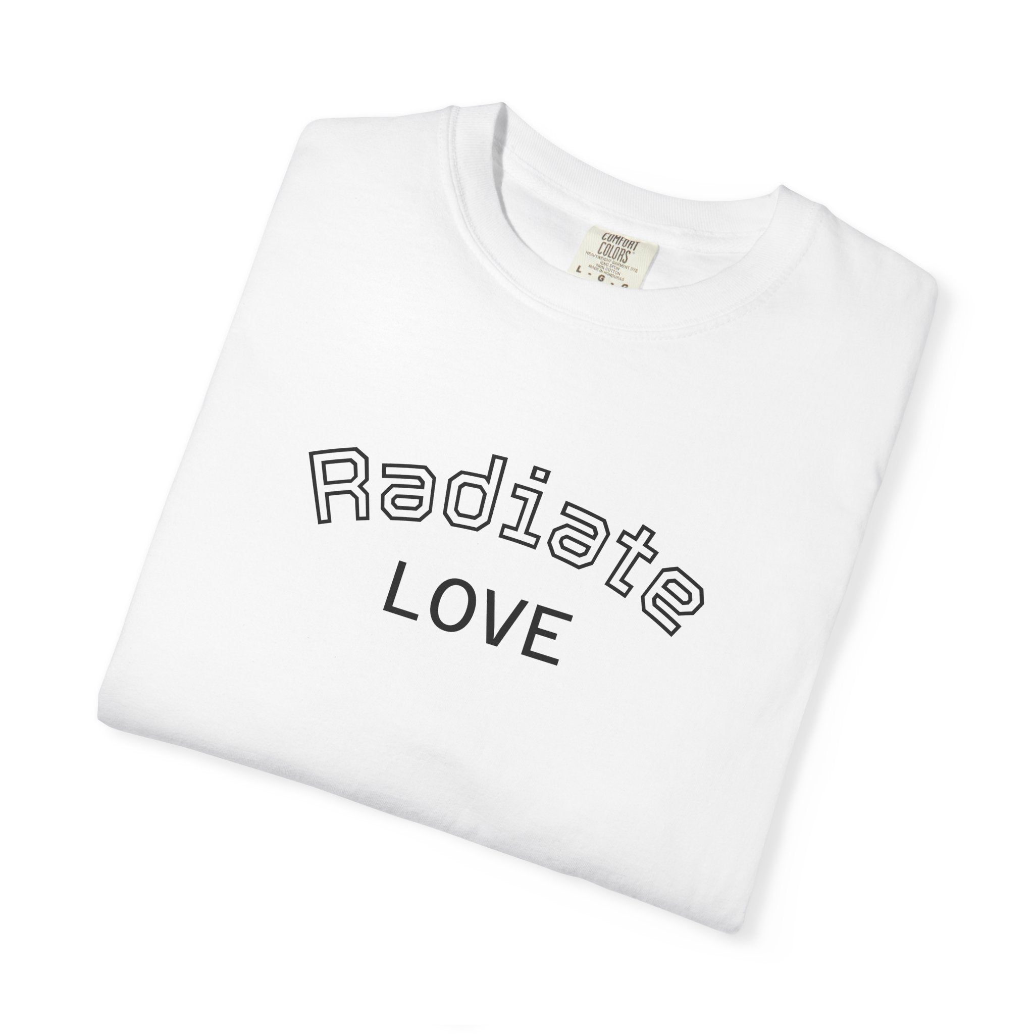 Radiate Love T-Shirt — Yellow Sunblock Graphic Tee