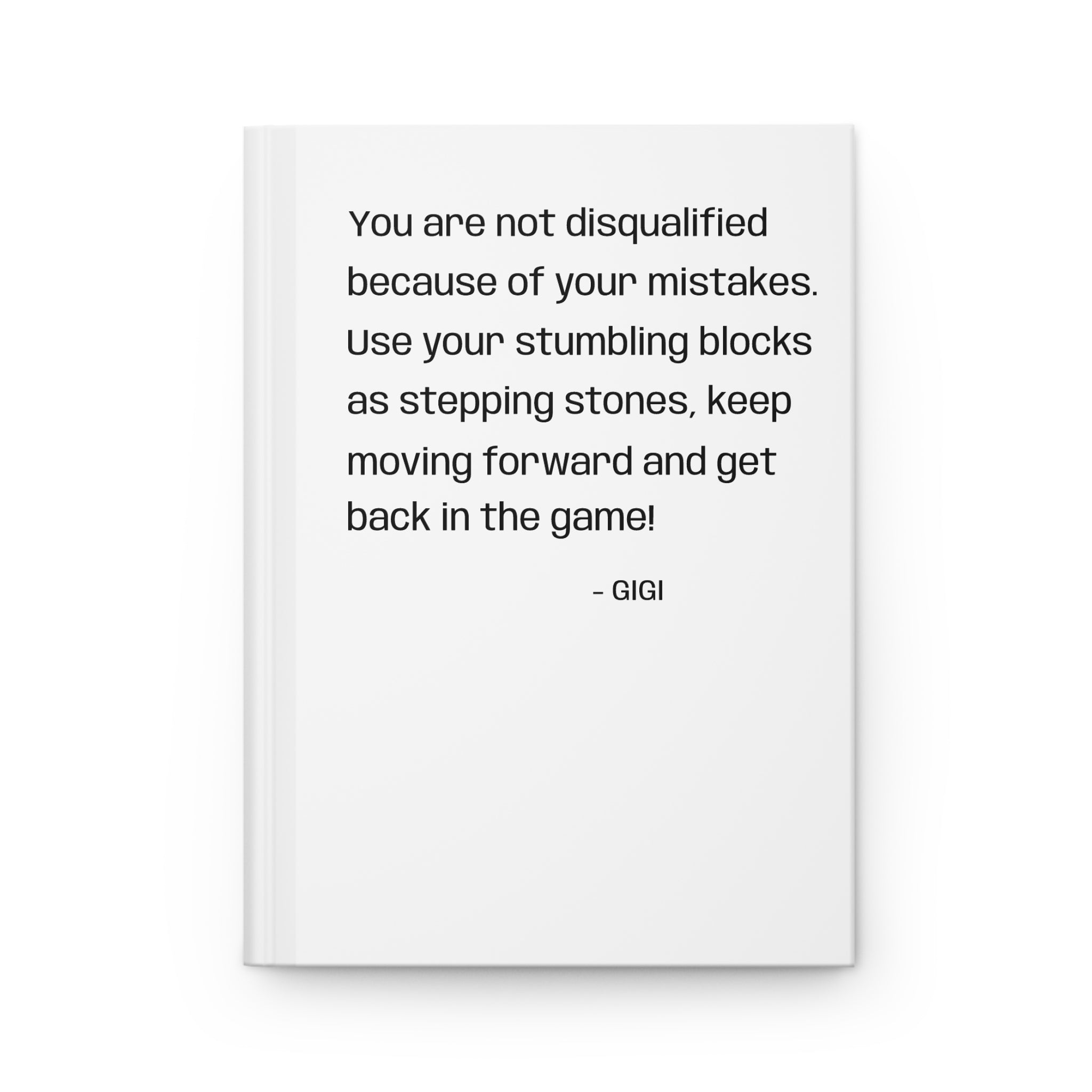 Inspirational Hardcover Journal — "You are not disqualified" Motivational Quote Notebook