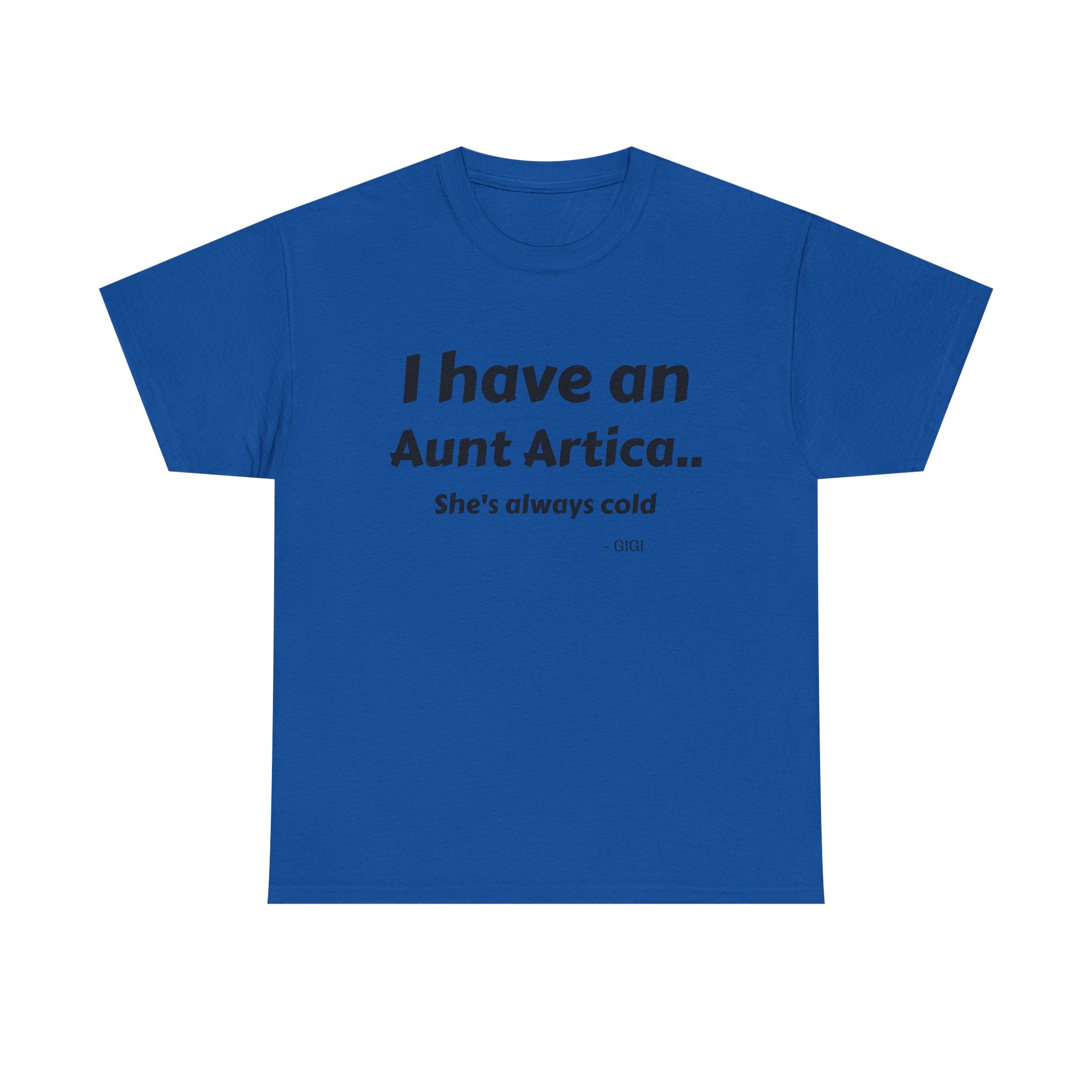 T-Shirt — "I have an Aunt Artica... She's always cold" Funny Family Humor Tee