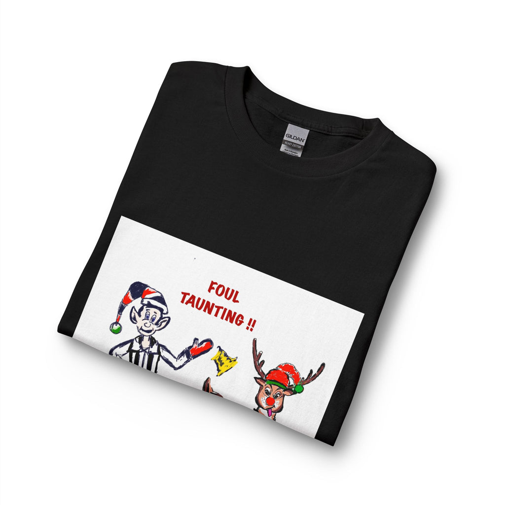 Foul Taunting! Funny Holiday Elf vs Referee Long Sleeve Tee, exclusively designed by GIGI