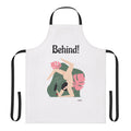 Behind! Apron — Funny Couple Wrestling Kitchen Apron