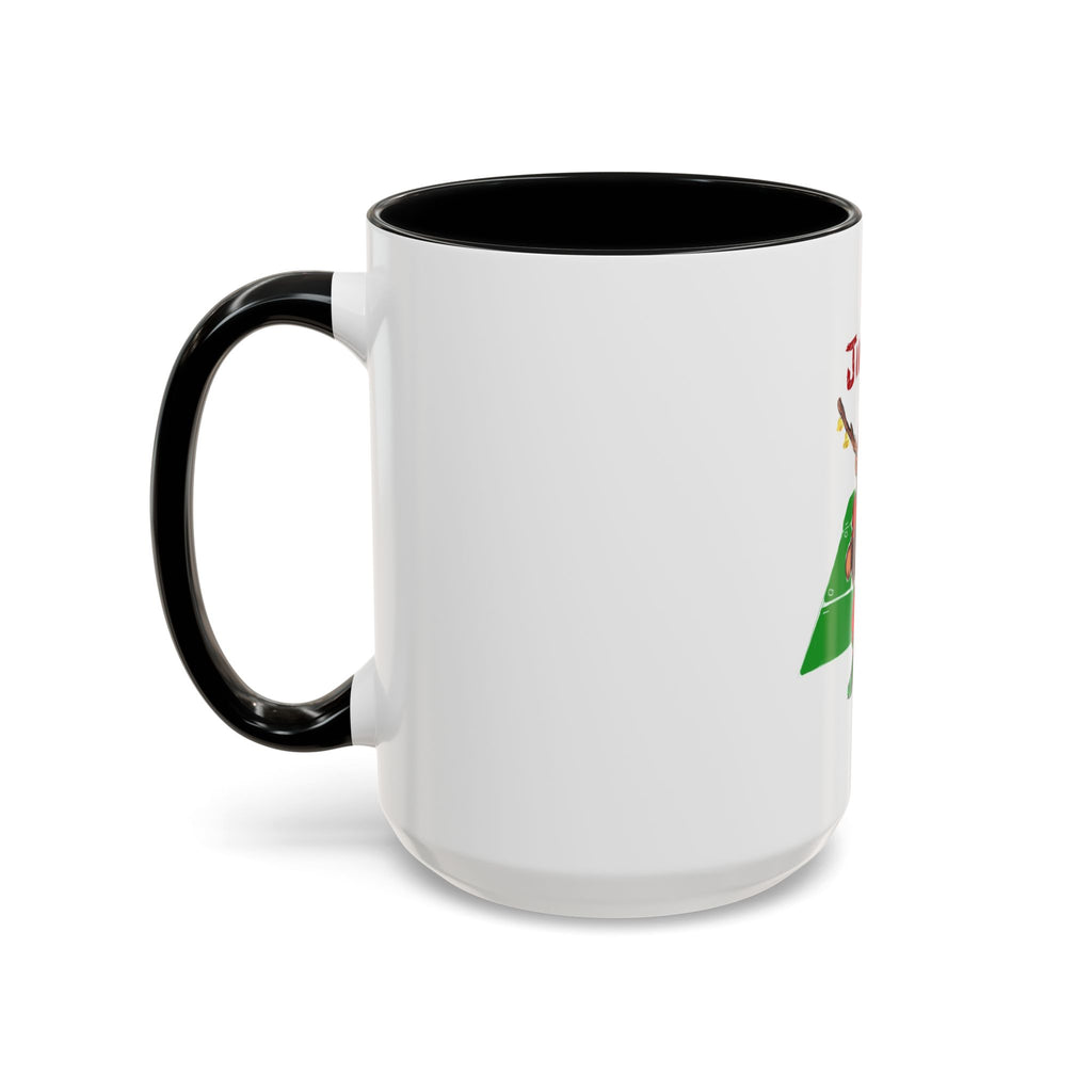 Christmas Football Mug - "Jingle All The Way" Holiday Coffee Cup, designed by GIGI