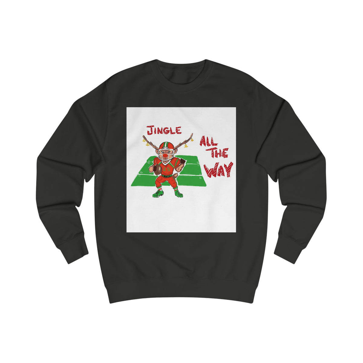 Christmas Reindeer Sweatshirt - "Jingle All The Way" Holiday Sweater, designed by GIGI