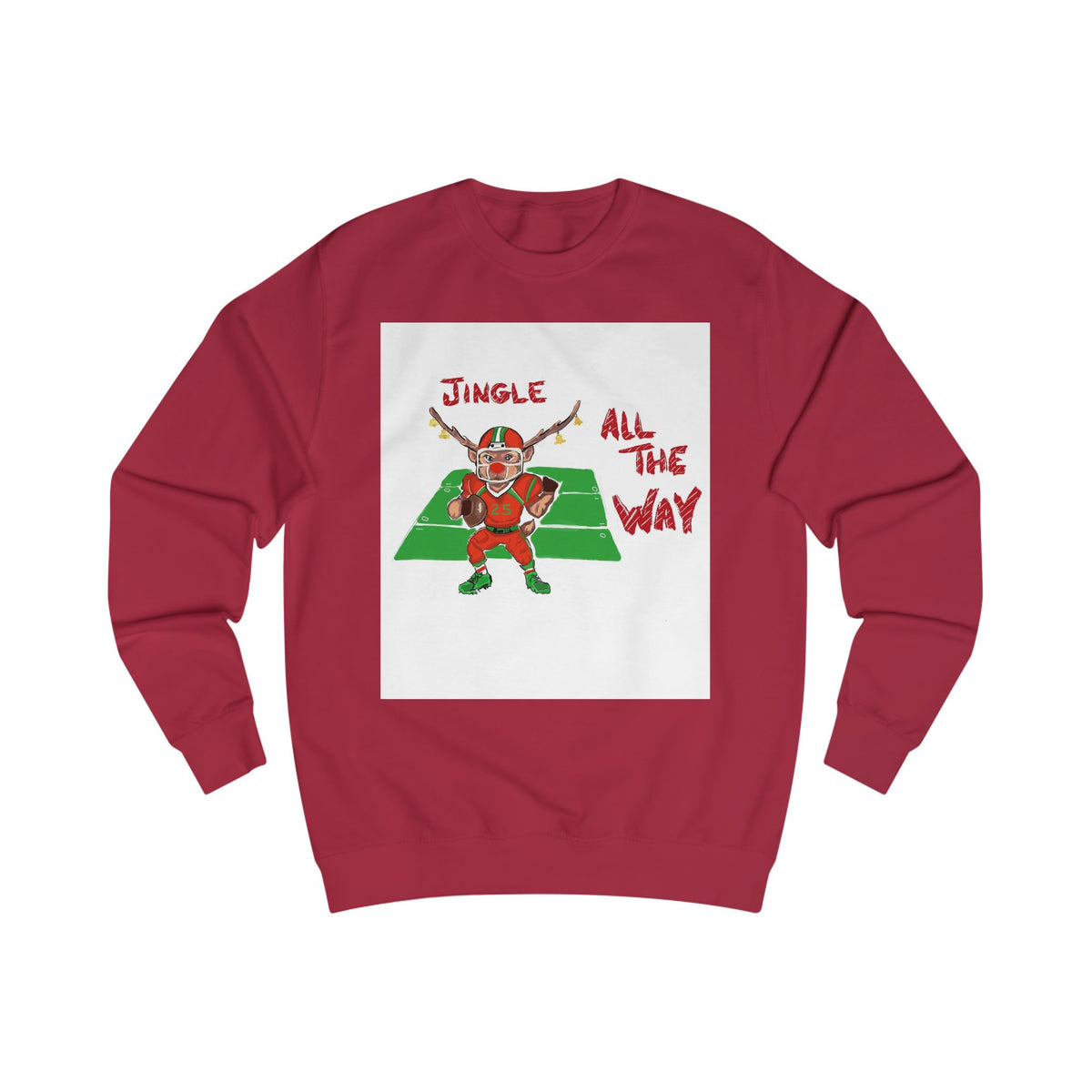 Christmas Reindeer Sweatshirt - "Jingle All The Way" Holiday Sweater, designed by GIGI