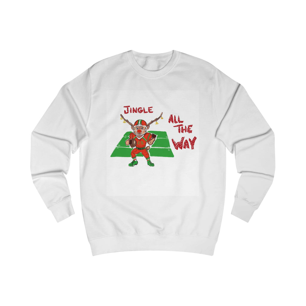 Christmas Reindeer Sweatshirt - "Jingle All The Way" Holiday Sweater, designed by GIGI