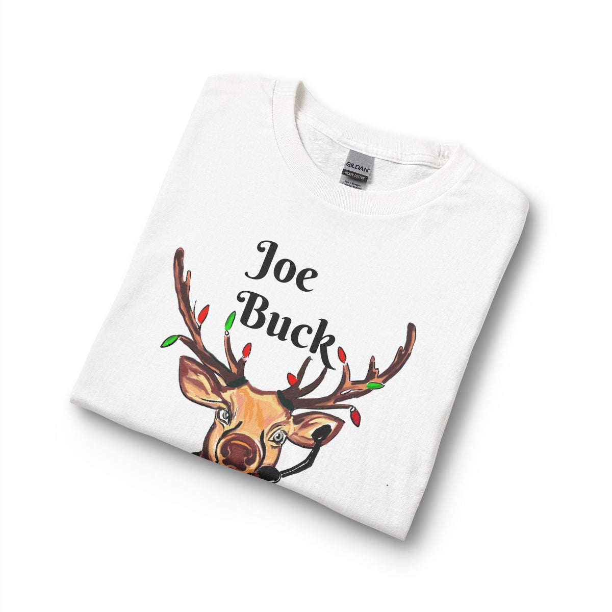 Joe Buck Reindeer Long Sleeve Tee — Funny Christmas Holiday Shirt, designed by GIGI