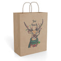 Reindeer Gift Bag - "Joe Buck" Festive Holiday Paper Present Bag Exclusively by GIGI