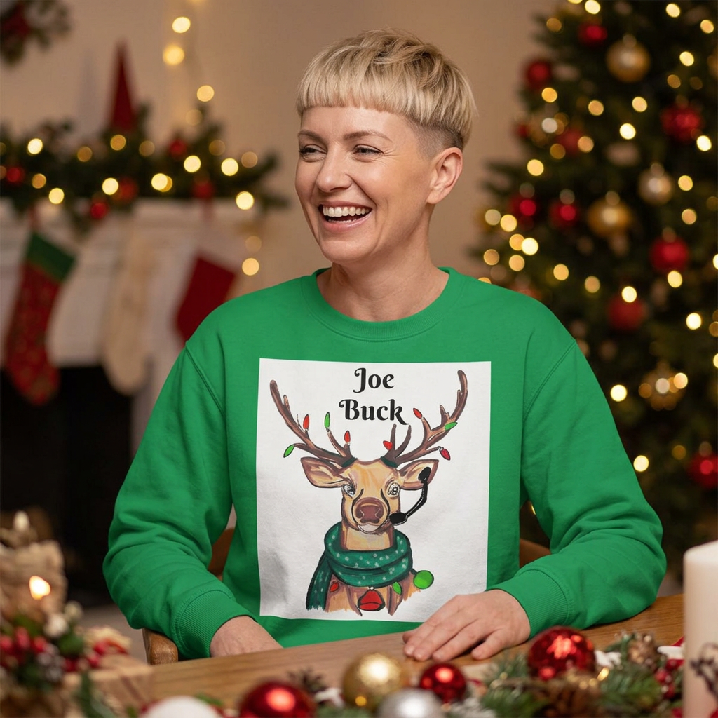 "Joe" Buck Reindeer Christmas Sweatshirt - Exclusively designed by GIGI