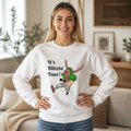 Holiday Football Sweatshirt - "It's Blitzin' Time!" Reindeer Player Crewneck, designed by GIGI