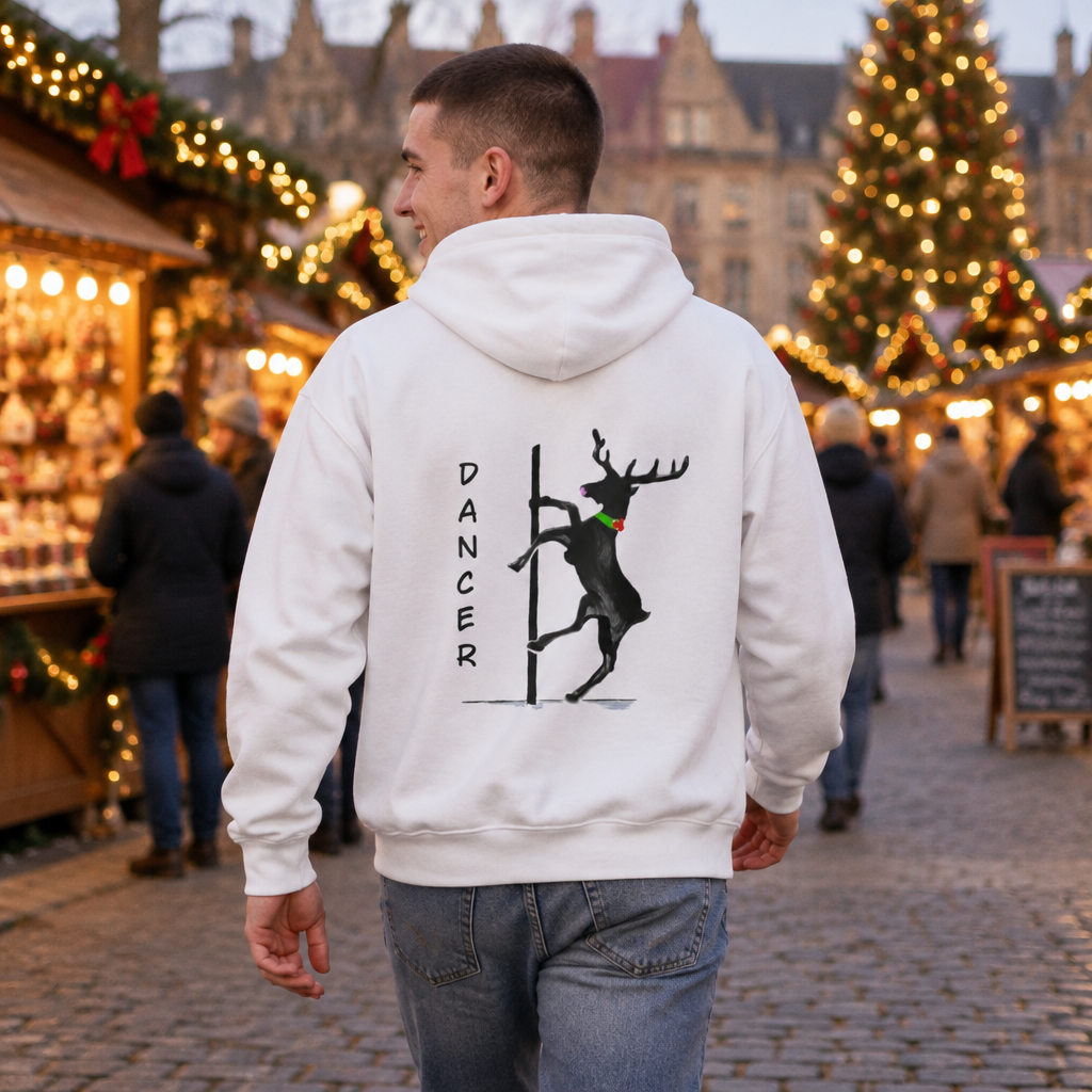Deer Pole "Dancer" Hoodie Designed by GIGI — Funny Christmas Hoodie