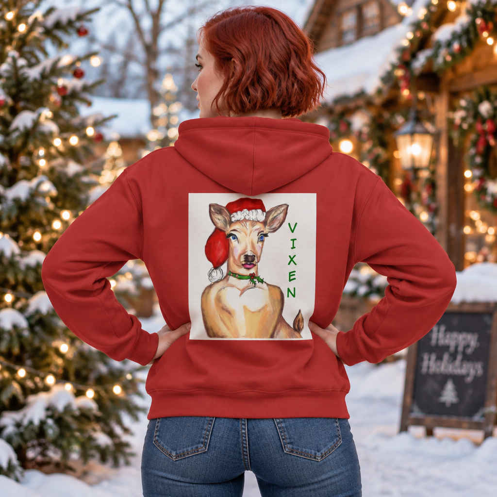 Vixen Reindeer Christmas Hoodie - Exclusively Designed by GIGI