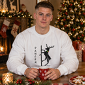 Dancer Reindeer Sweatshirt — Cute Holiday Pole "Dancer" Christmas, Designed by GIGI